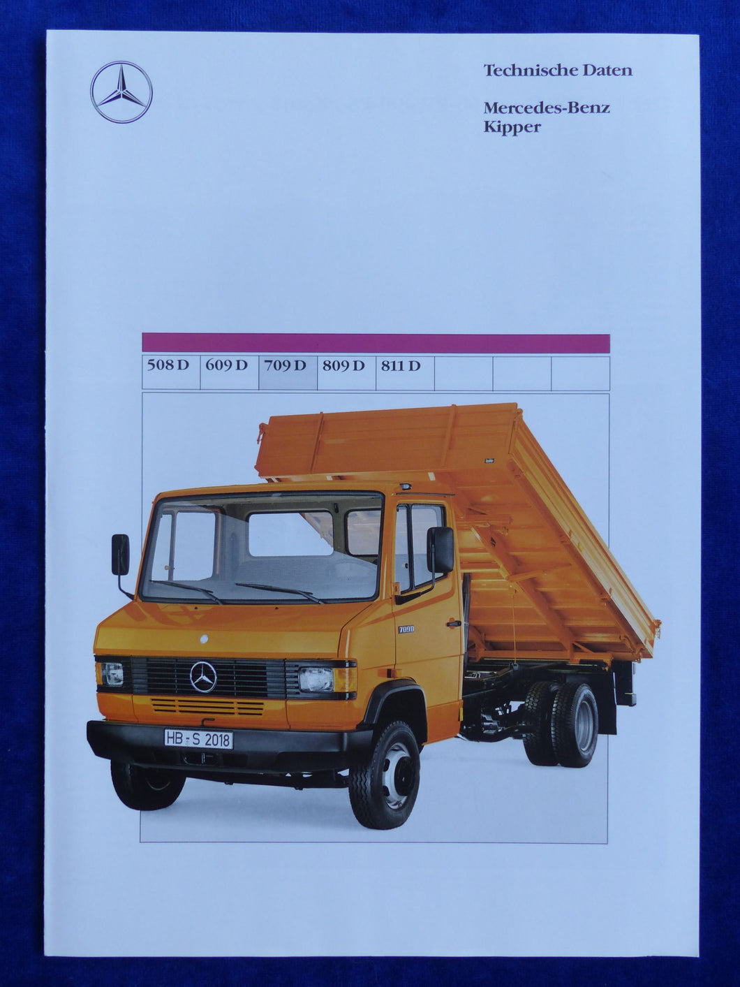 Mercedes-Benz LKW Kipper 709 D - Prospekt Brochure 03.1991