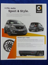 Lade das Bild in den Galerie-Viewer, Smart fortwo coupe cabrio Brabus Sport-Paket - Prospekt Brochure 01.2016
