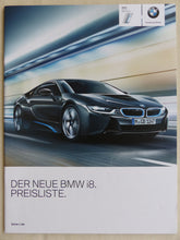Lade das Bild in den Galerie-Viewer, BMW i8 eDrive 362 PS - Preisliste MJ 2014 - Prospekt Brochure 03.2014
