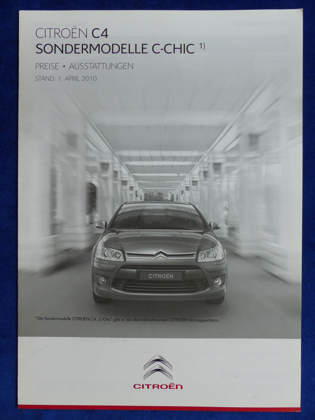 Citroen C4 C-Chic Sondermodell - Preisliste - Prospekt Brochure 04.2010