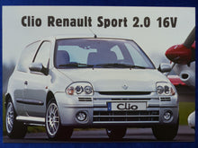 Lade das Bild in den Galerie-Viewer, Renault Clio RS Sport 2.0 16V MJ 2000 - Prospekt Brochure 09.1999
