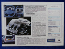 Lade das Bild in den Galerie-Viewer, Renault Clio RS Sport 2.0 16V MJ 2000 - Prospekt Brochure 09.1999
