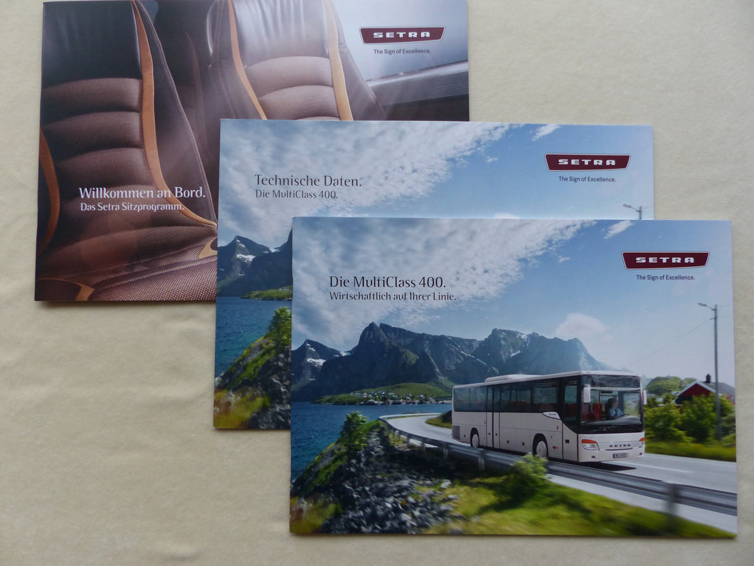 Setra MultiClass 400 Bus Reisebus MJ 2018 - Prospekt + Daten + Sitze 08.2017