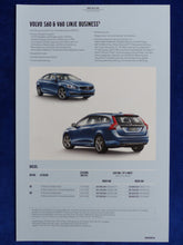 Lade das Bild in den Galerie-Viewer, Volvo S60 &amp; V60 Linje Business MJ 2016 - Prospekt Brochure 10.2015
