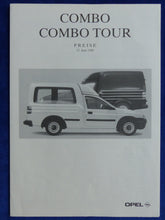 Lade das Bild in den Galerie-Viewer, Opel Combo Tour MJ 1997 - Prospekt Brochure + Preisliste 06.1996
