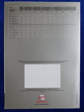 Lade das Bild in den Galerie-Viewer, Seat Cordoba Cupra - Farben &amp; Polster MJ 2002 - Prospekt Brochure 07.2001
