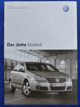 Lade das Bild in den Galerie-Viewer, VW Jetta United Sondermodell - Preisliste MJ 2008 - Prospekt Brochure 11.2007
