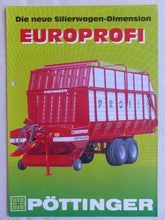 Lade das Bild in den Galerie-Viewer, Pöttinger Europrofi L D Silierwagen - Prospekt Brochure 02.1992
