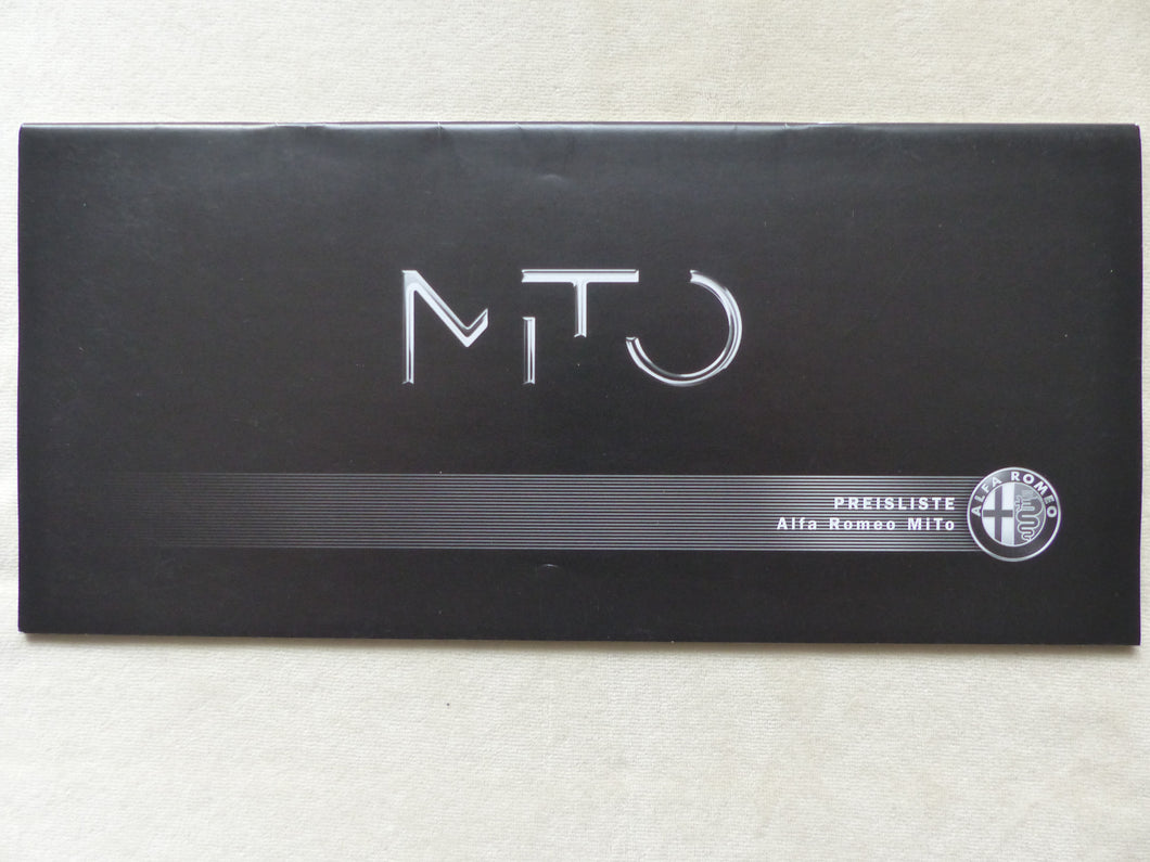 Alfa Romeo MiTo Turismo QV - Preisliste MJ 2013 - Prospekt Brochure 07.2012