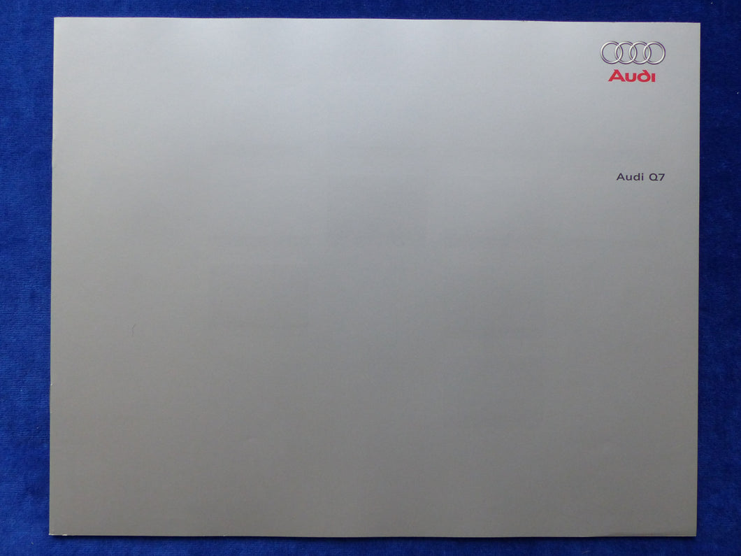 Audi Q7 quattro - Farben Daten Ausstattungen MJ 2006 - Prospekt Brochure 09.2005