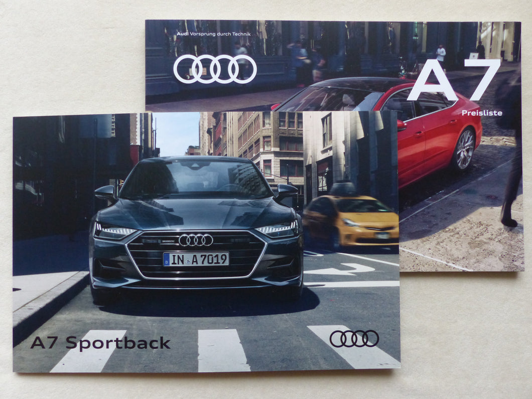 Audi A7 Sportback TFSI TDI quattro - Prospekt Brochure + Preisliste 04.2018