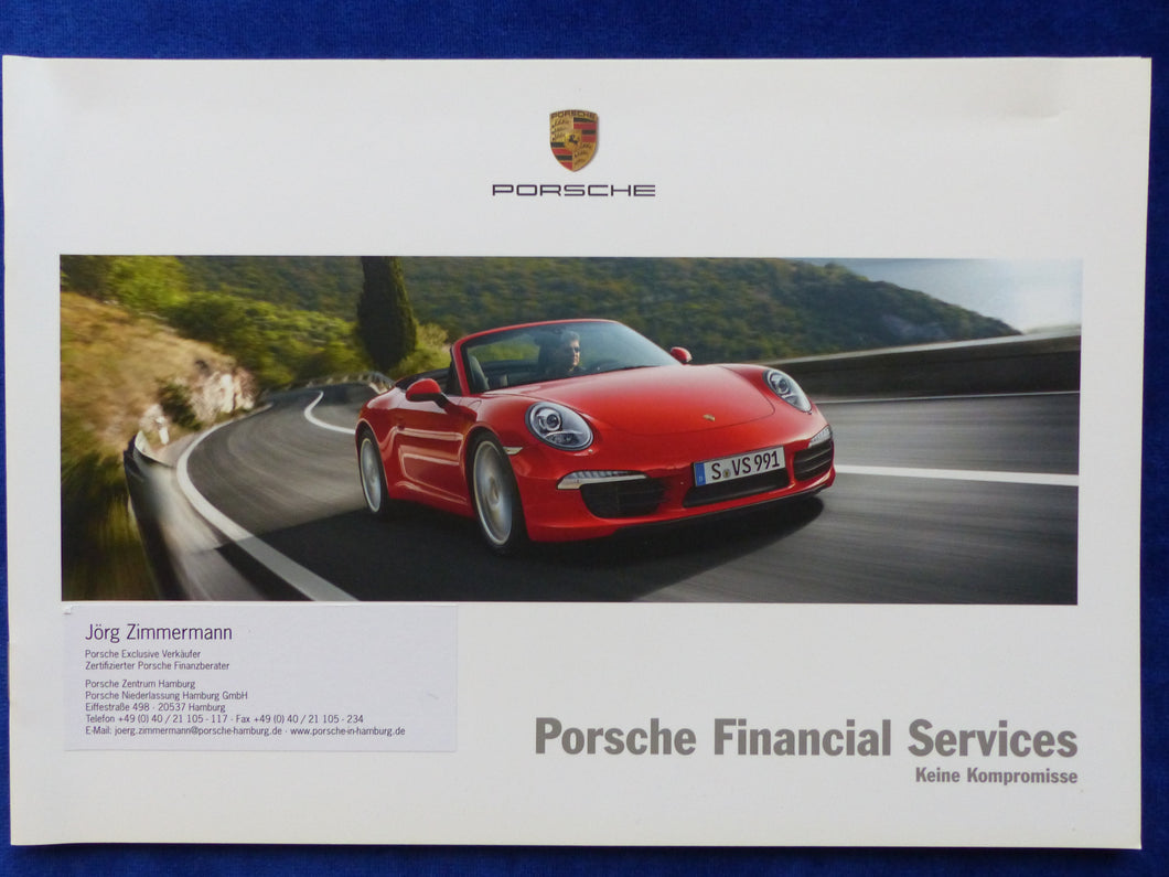 Porsche Financial Services - Cayenne GTS 911 MJ 2013 - Prospekt Brochure 09.2012 - car-brochure