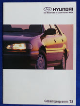 Lade das Bild in den Galerie-Viewer, Hyundai Programm 1993 - Pony S-Coupe Lantra Sonata - Prospekt Brochure

