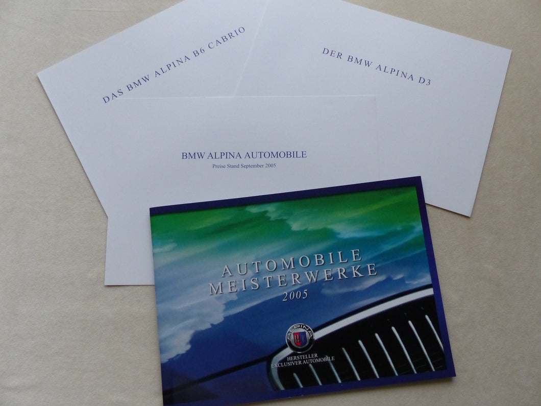 Alpina BMW 2005 D3 B3 B5 B6 B7 Roadster - Prospekt Brochure + Preisliste 09.2005