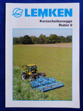 Lade das Bild in den Galerie-Viewer, Lemken Kurzscheibenegge Rubin 9 - Prospekt Brochure 09.2005
