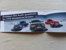 Lade das Bild in den Galerie-Viewer, Audi quattro Rallye Allradantrieb A1 A4 A6 Q3 Q5 Q7 R8 Prospekt Brochure 10.2014
