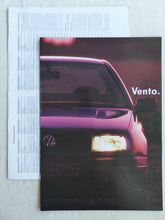 Lade das Bild in den Galerie-Viewer, VW Vento GT GTD VR6 - Prospekt Brochure + Ausstattungen Daten 01.1992 Großformat
