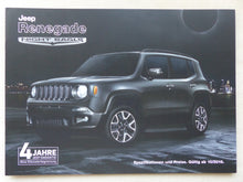 Lade das Bild in den Galerie-Viewer, Jeep Renegade Night Eagle - Preisliste MJ 2017 - Prospekt Brochure 10.2016
