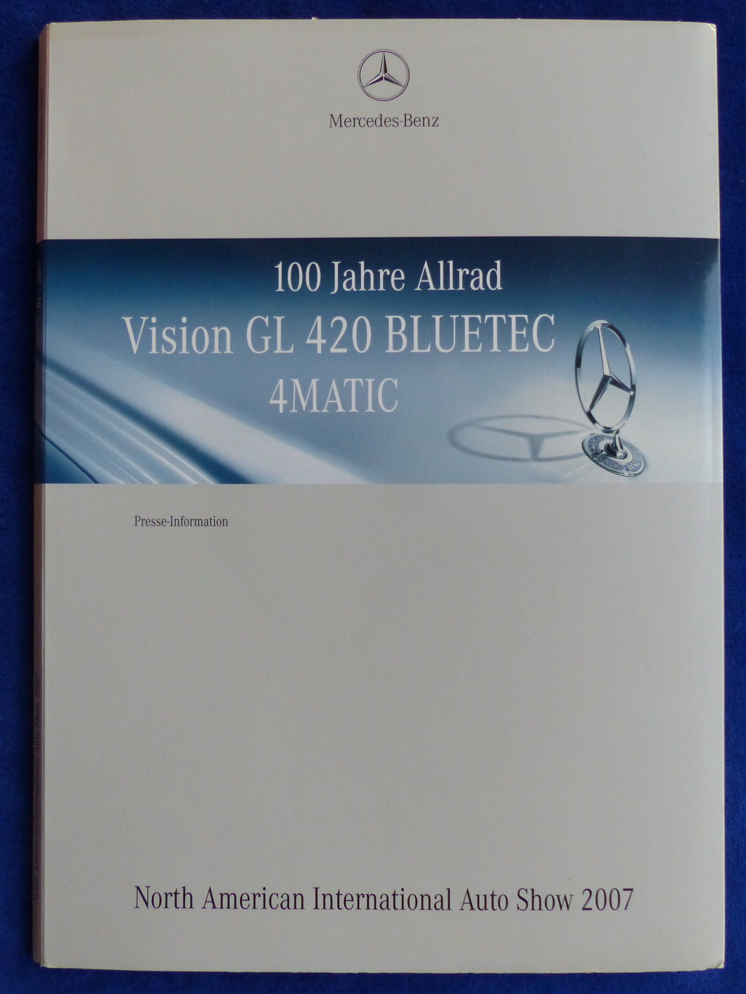 Mercedes-Benz 100 Jahre Allrad 4x4 - Pressemappe CD-Rom press-kit NAIAS 01.2007