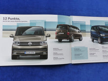 Lade das Bild in den Galerie-Viewer, VW Bus T6 Multivan TDI Euro-6-Motoren MJ 2016 - Prospekt Brochure 12.2015
