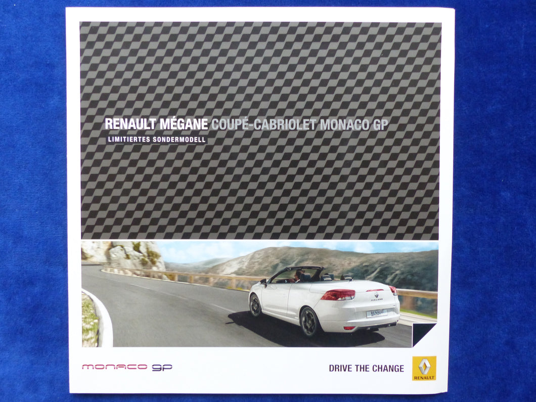 Renault Megane Coupe-Cabrio Monaco GP - 1 of 200 - Prospekt Brochure 04.2012
