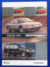 Lade das Bild in den Galerie-Viewer, Chrysler Jeep Nyheter 1994 Viper - Prospekt Brochure Großformat 12.1993 Schweden
