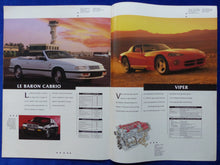 Lade das Bild in den Galerie-Viewer, Chrysler Jeep Nyheter 1994 Viper - Prospekt Brochure Großformat 12.1993 Schweden
