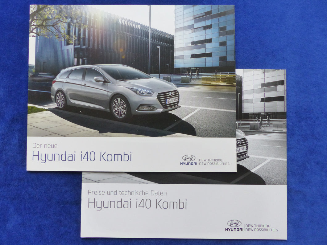 Hyundai i40 Kombi MJ 2016 - Prospekt Brochure + Preisliste 10.2015