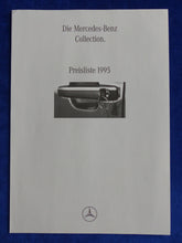 Lade das Bild in den Galerie-Viewer, Mercedes-Benz Collection - Preisliste 1995 - Prospekt Brochure 01.1995
