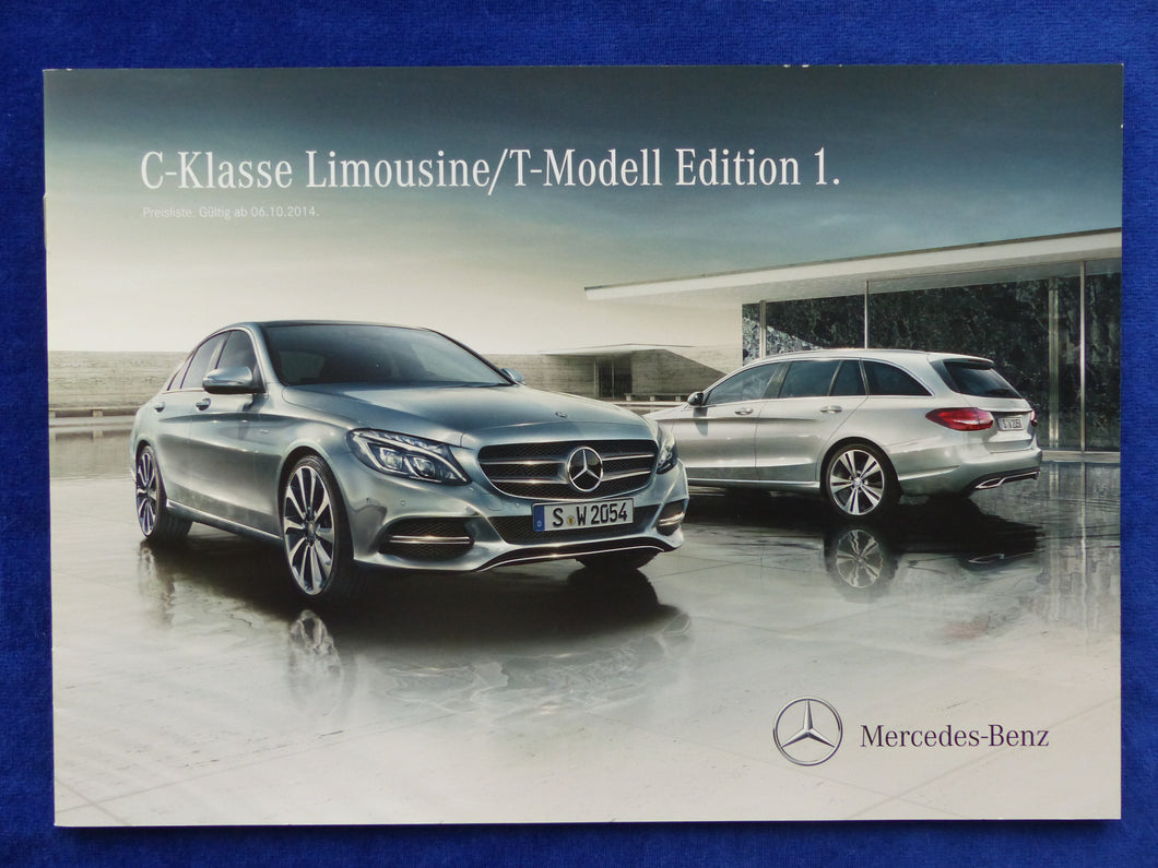 Mercedes-Benz C-Klasse Edition 1 MJ 2015 - Prospekt Brochure 10.2014