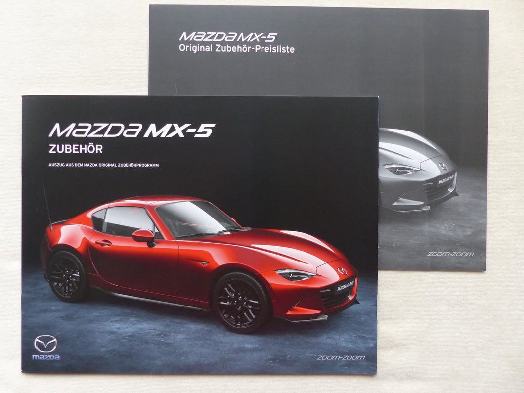 Mazda MX-5 Roadster Zubehör MJ 2019 - Prospekt Brochure + Preisliste 10.2018