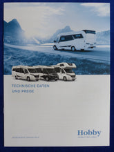 Lade das Bild in den Galerie-Viewer, Hobby Reisemobile 2019 Optima Siesta - Prospekt Brochure + Preisliste 08.2018
