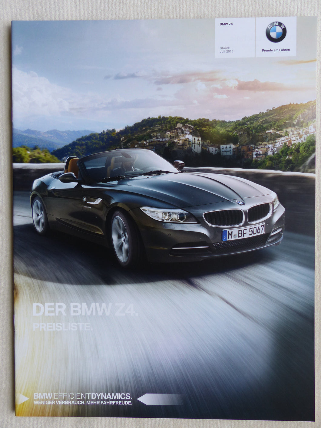 BMW Z4 Typ E89 - Preisliste MJ 2016 - Prospekt Brochure 07.2015