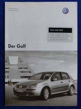 Lade das Bild in den Galerie-Viewer, VW Golf FSI SDI TDI - Daten &amp; Ausstattungen MJ 2005 - Prospekt Brochure 05.2004
