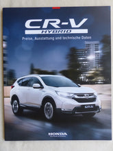Lade das Bild in den Galerie-Viewer, Honda CR-V Hybrid - Preisliste MJ 2019 - Prospekt Brochure 01.2019
