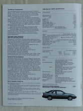 Lade das Bild in den Galerie-Viewer, Lincoln-Mercury 1985 Merkur XR4Ti - US-Prospekt Brochure 1984 USA
