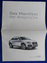 Lade das Bild in den Galerie-Viewer, Audi Q3 MJ 2012 Manifest der Ansprüche - Prospekt Din A3 Brochure 07.2011
