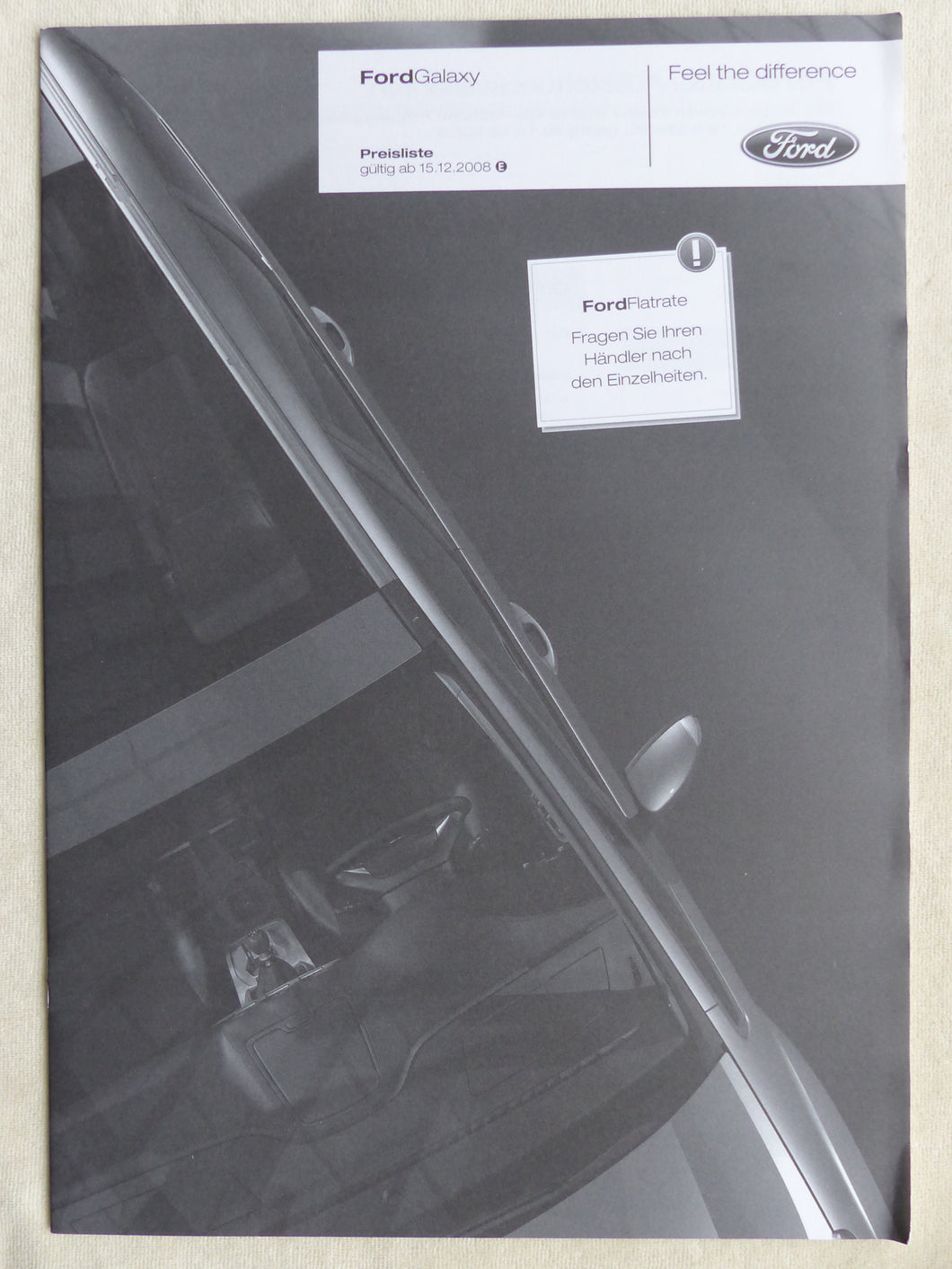 Ford Galaxy - Preisliste MJ 2009 - Prospekt Brochure 12.2008