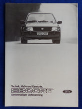 Lade das Bild in den Galerie-Viewer, Ford Escort XR3i - Daten &amp; Ausstattungen MJ 1983 - Prospekt Brochure 12.1982
