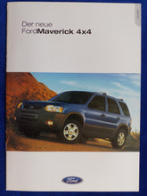 Lade das Bild in den Galerie-Viewer, Ford Maverick 4x4 MJ 2001 - Preview Prospekt Brochure 10.2000

