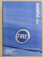 Lade das Bild in den Galerie-Viewer, Fiat Punto - Preisliste MJ 2001 - Prospekt Brochure 10.2000
