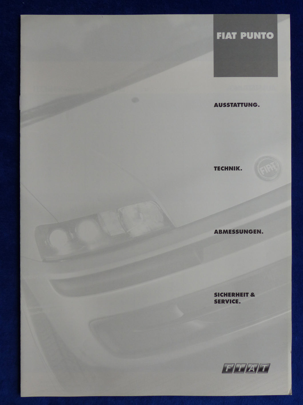 Fiat Punto HGT - Daten & Ausstattungen MJ 2002 - Prospekt Brochure 10.2001