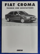 Lade das Bild in den Galerie-Viewer, Fiat Croma - Daten &amp; Ausstattungen MJ 1993 - Prospekt Brochure 06.1992
