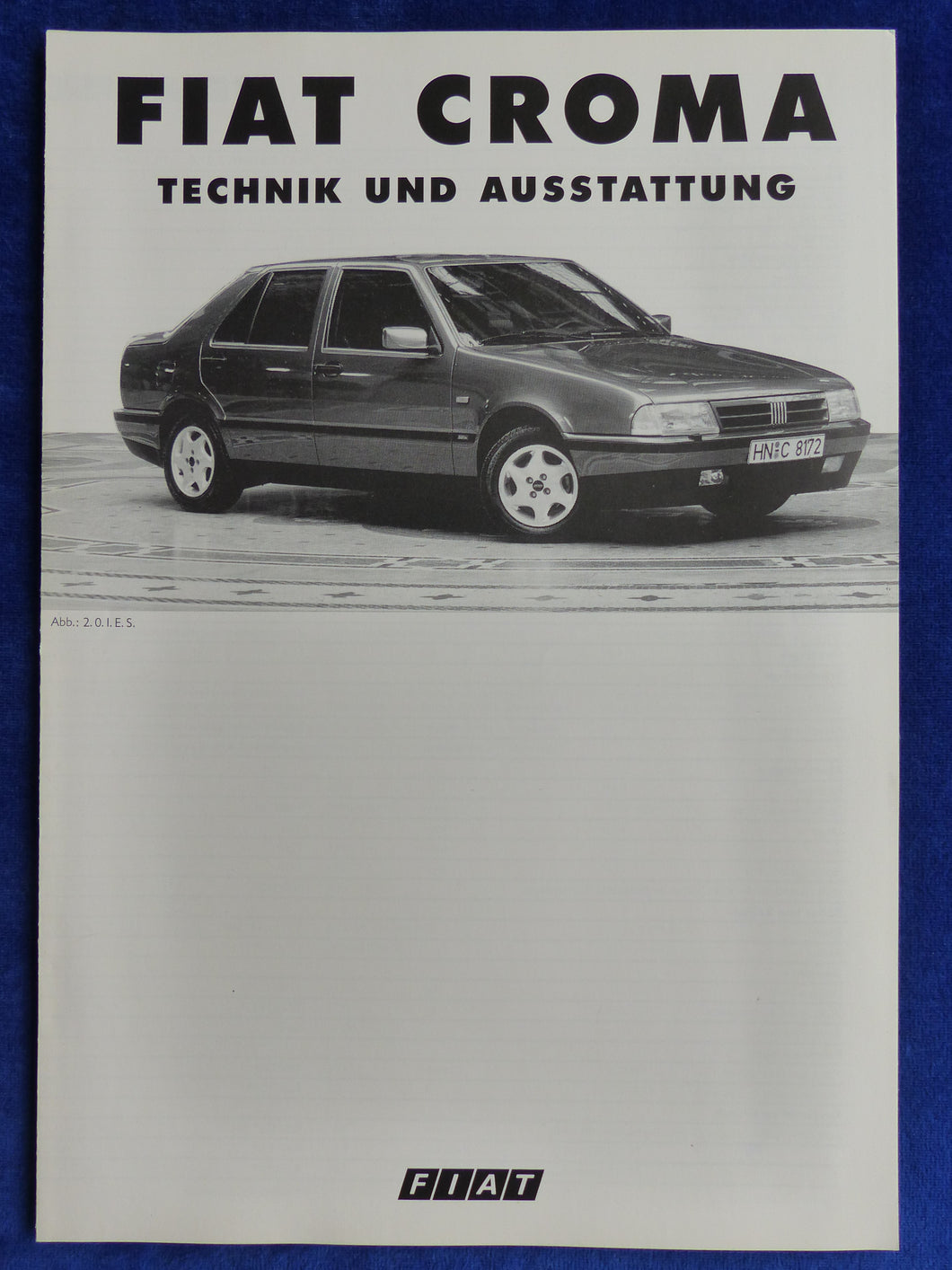 Fiat Croma - Daten & Ausstattungen MJ 1993 - Prospekt Brochure 06.1992