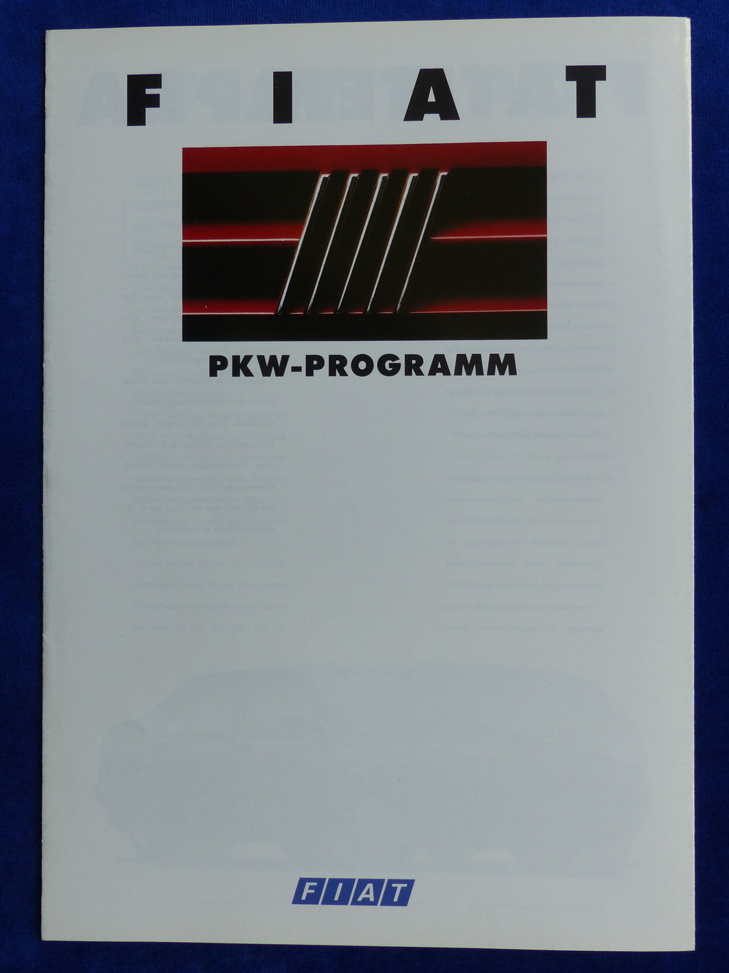 Fiat Programm 1992 - Panda Uno Tipo Tempra Croma - Prospekt Brochure 09.1991