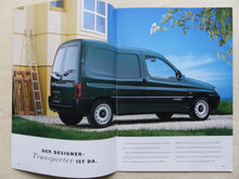 Lade das Bild in den Galerie-Viewer, Citroen Berlingo Kastenwagen MJ 1998 - Prospekt Brochure + Daten 09.1997
