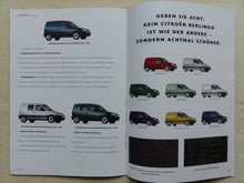 Lade das Bild in den Galerie-Viewer, Citroen Berlingo Kastenwagen MJ 1998 - Prospekt Brochure + Daten 09.1997
