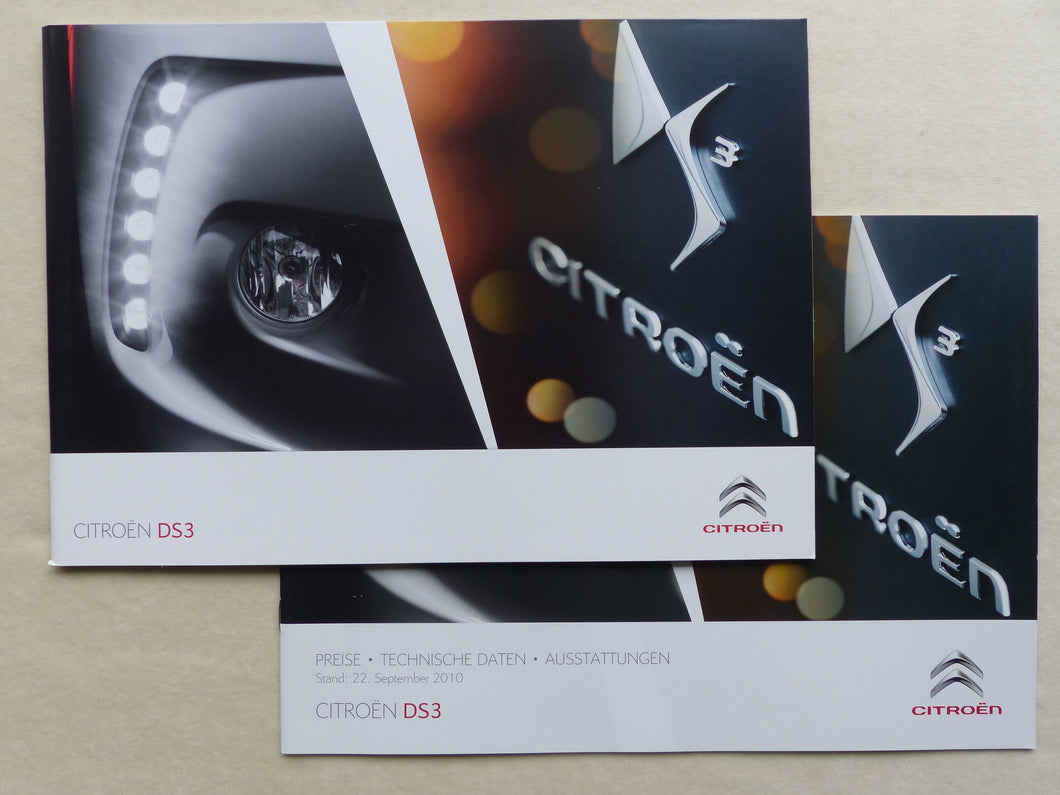 Citroen DS3 DS 3 MJ 2011 - Prospekt Brochure + Preisliste 09.2010