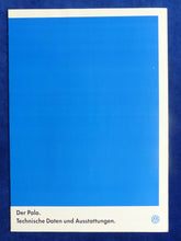Lade das Bild in den Galerie-Viewer, VW Polo 16V - Daten &amp; Ausstattungen MJ 1998 - Prospekt Brochure 11.1997
