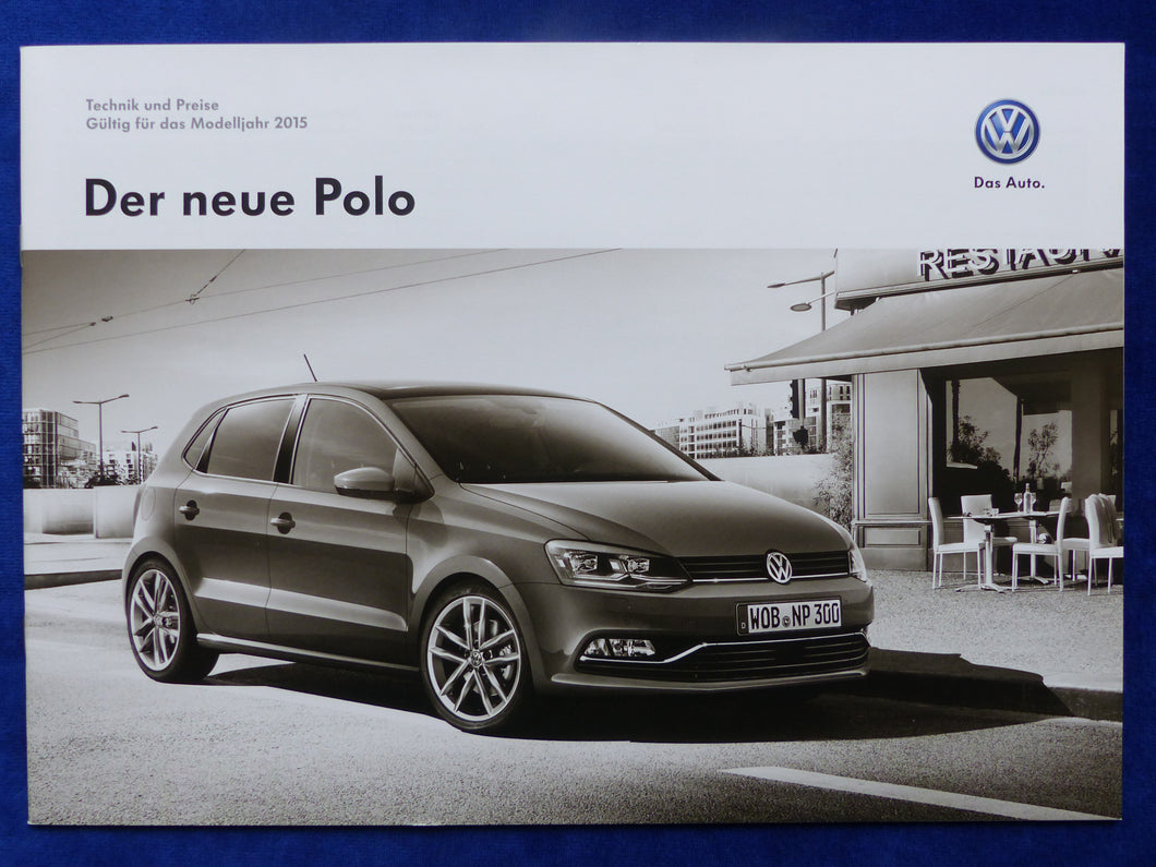 VW Polo - Preisliste MJ 2015 - Prospekt Brochure 03.2014